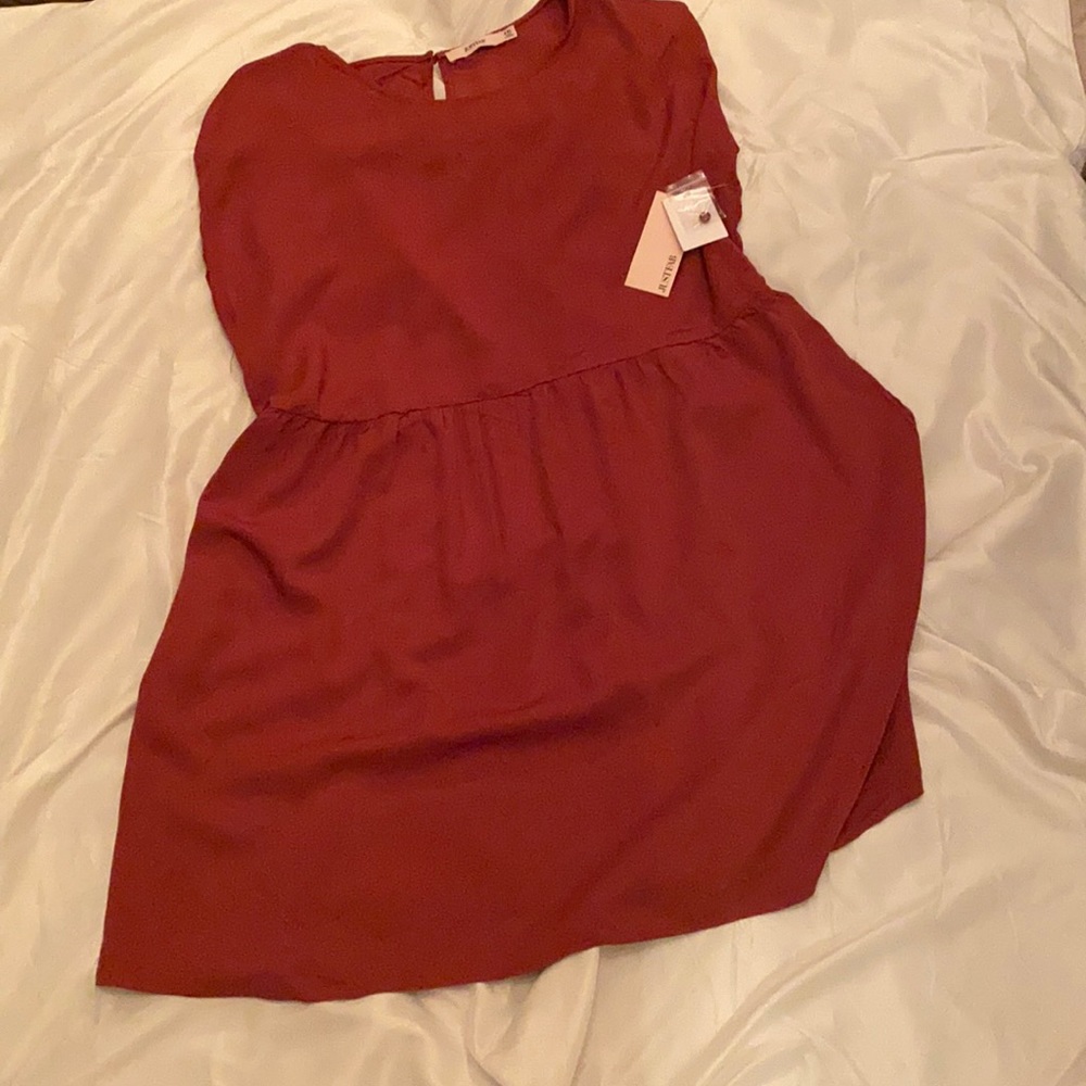 Brick color dress